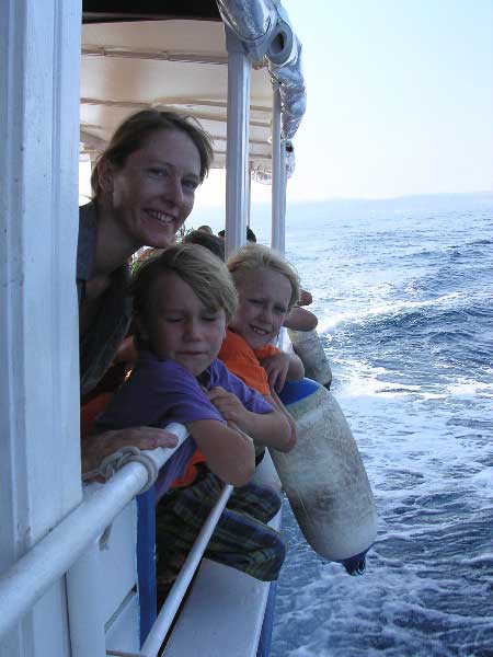 On the boat to Brac