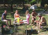 meeting stroudies at Baumes campsite