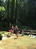 Jen takes the plunge at the Grottes